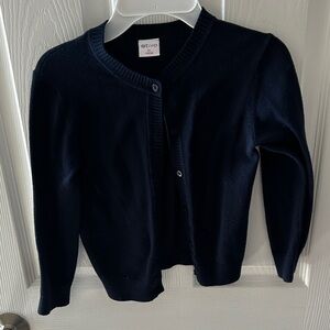 Kids Black Button Down Cardigan